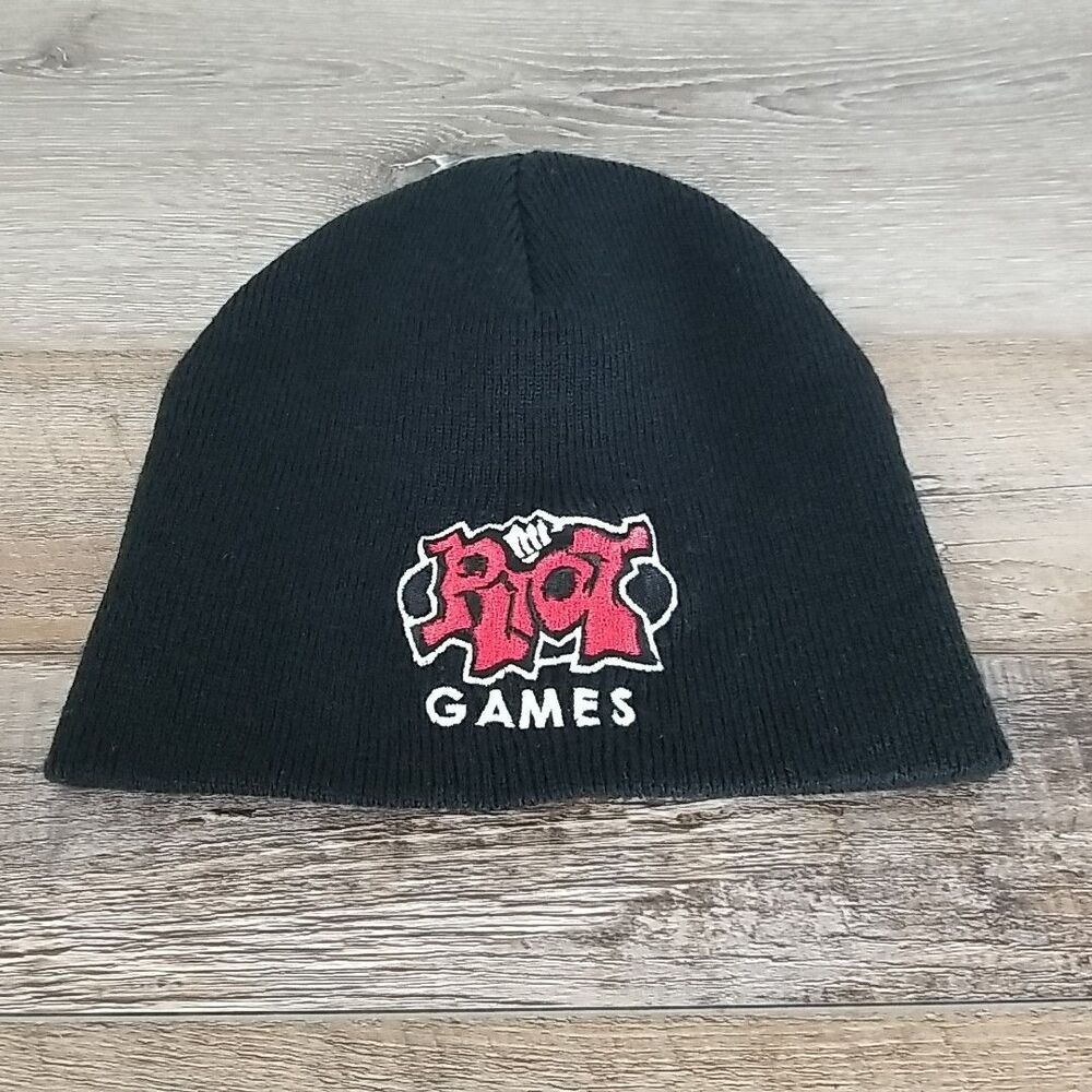 Riot games Black beanie Logo Hat Cap Video Game Company
